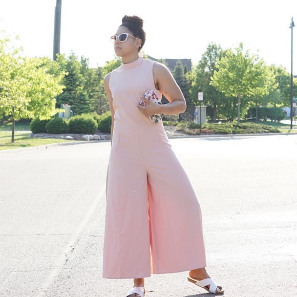 Pink Wide Leg Jumpsuit - Picture 2 of 3